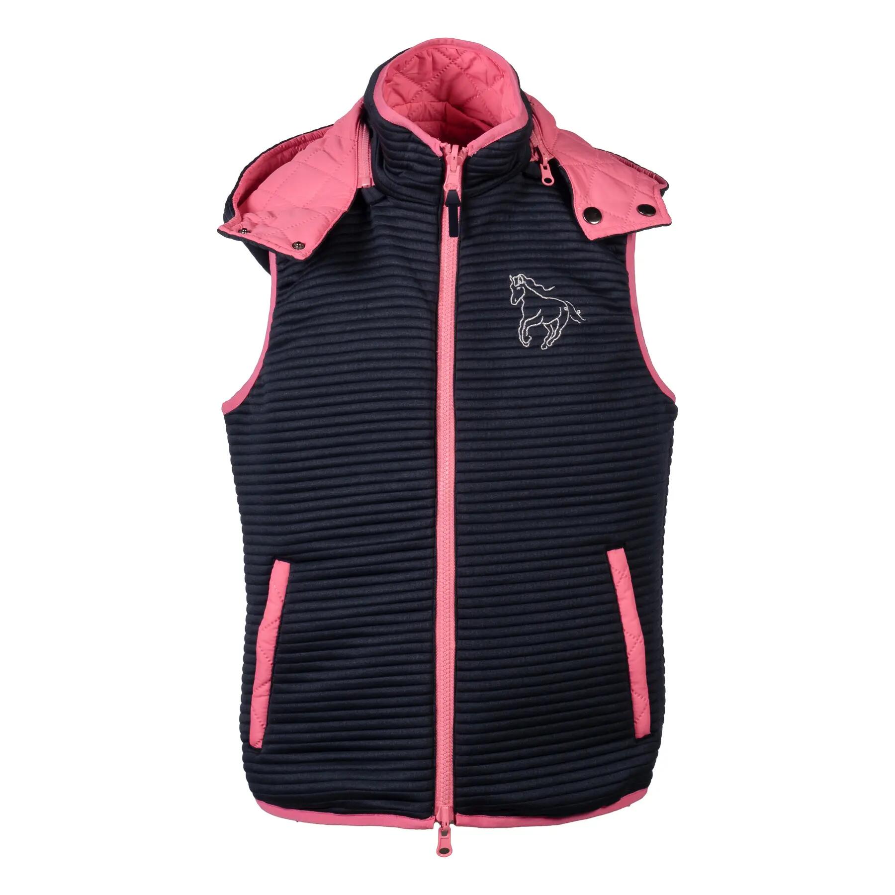 Wende-Weste Reitjacke ohne Ärmel Mädchen HKM Kids Maui 3/5