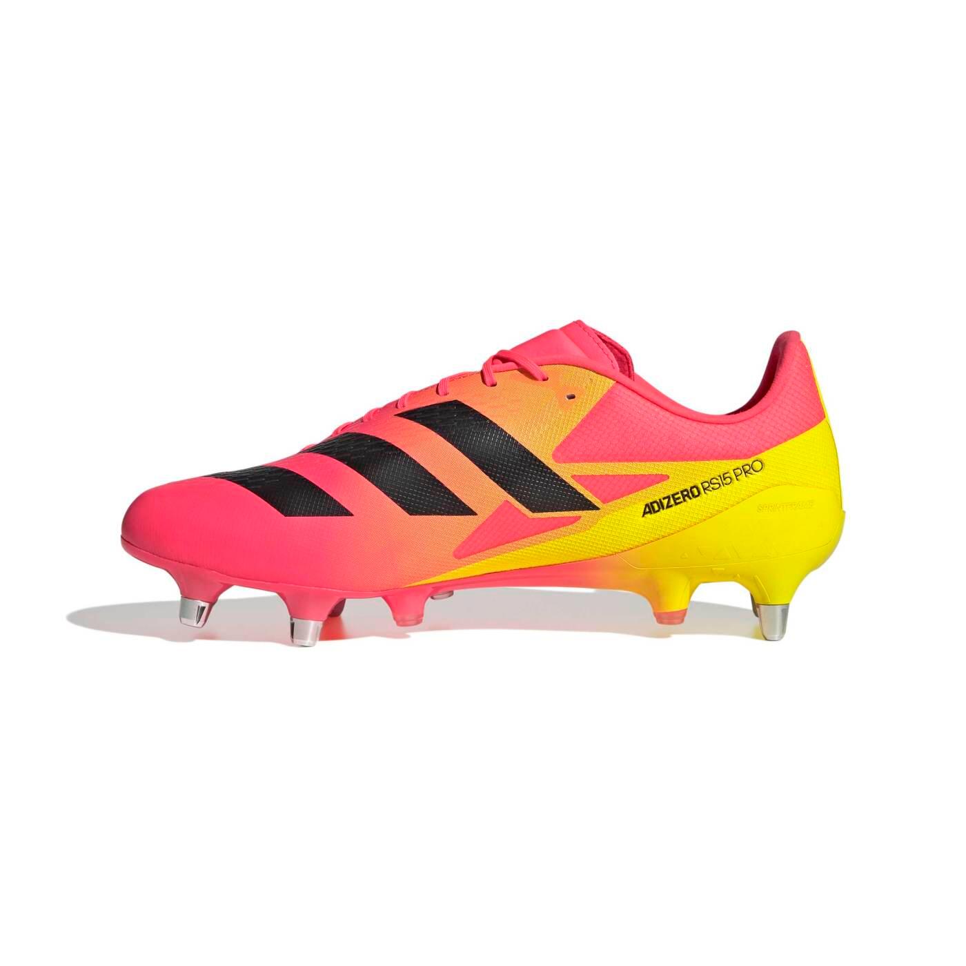 Crampons Adidas Adizero RS15 Pro SG Rose et jaune 3/7