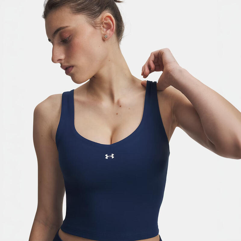 Maiou crop-top UA Motion pentru femei albastru marin închis