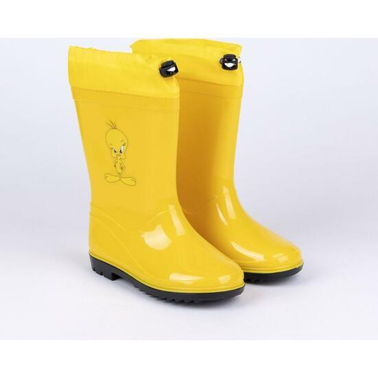 Bottes de pluie enfant Looney Tunes en PVC Jaune 3/6