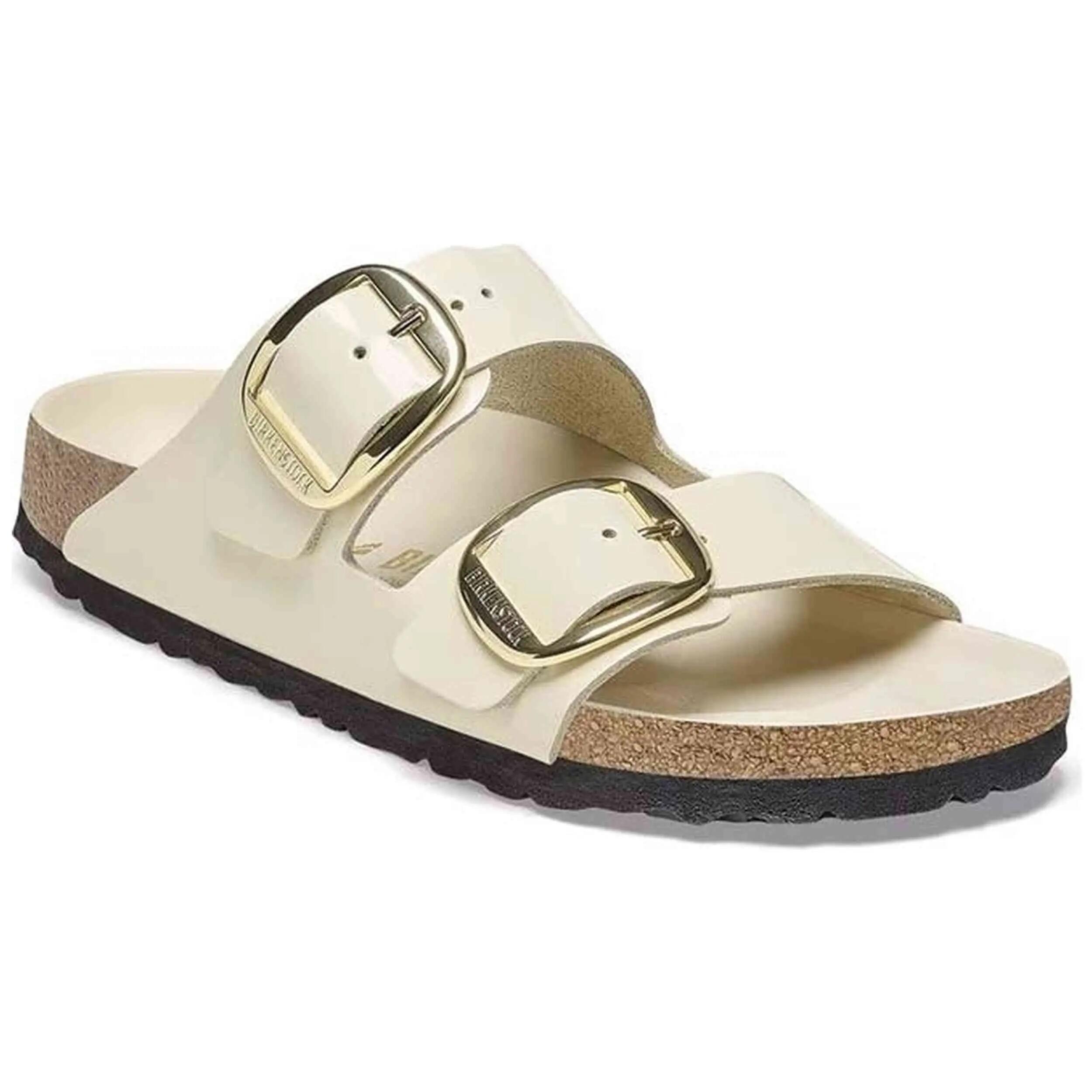 Ciabatta Donna A BIG BUCKLE Beige 3/4