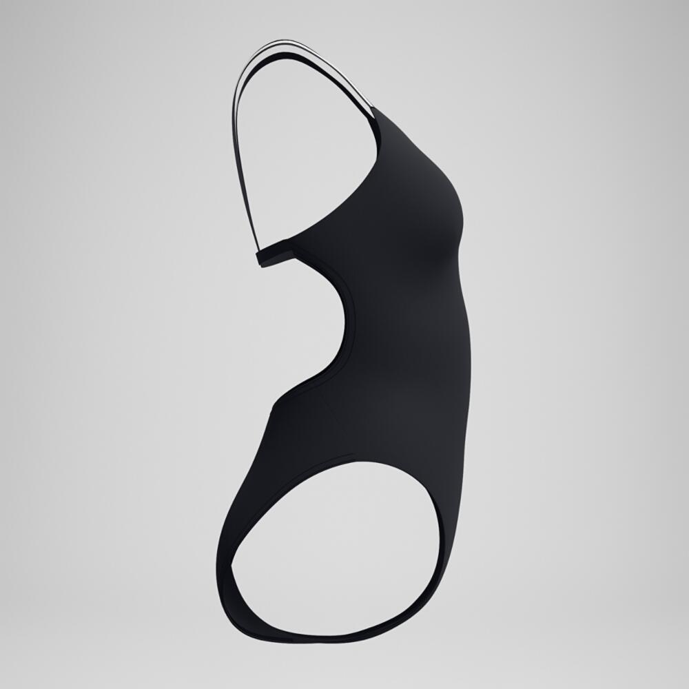 Bañador de una pieza Speedo V Class Active Back para mujer, negro/gris 7/7