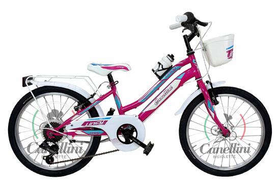 Vélo enfant Canellini LINCY 20" 6 vitesses fuchsia/bleu