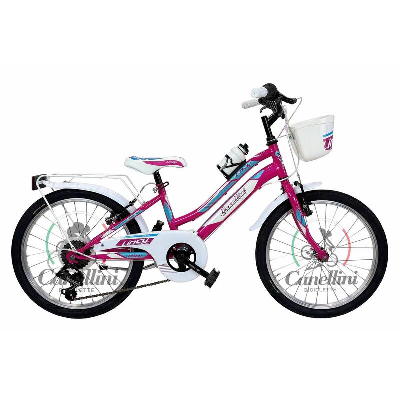 Bicicletă pentru fete Canellini LINCY 20" - Fucsia/Bleu