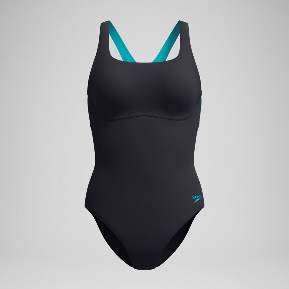 Maillot De Bain 1 Pièce Dos Nageur Motif/style Bretelles Contrastées Femme 6/7