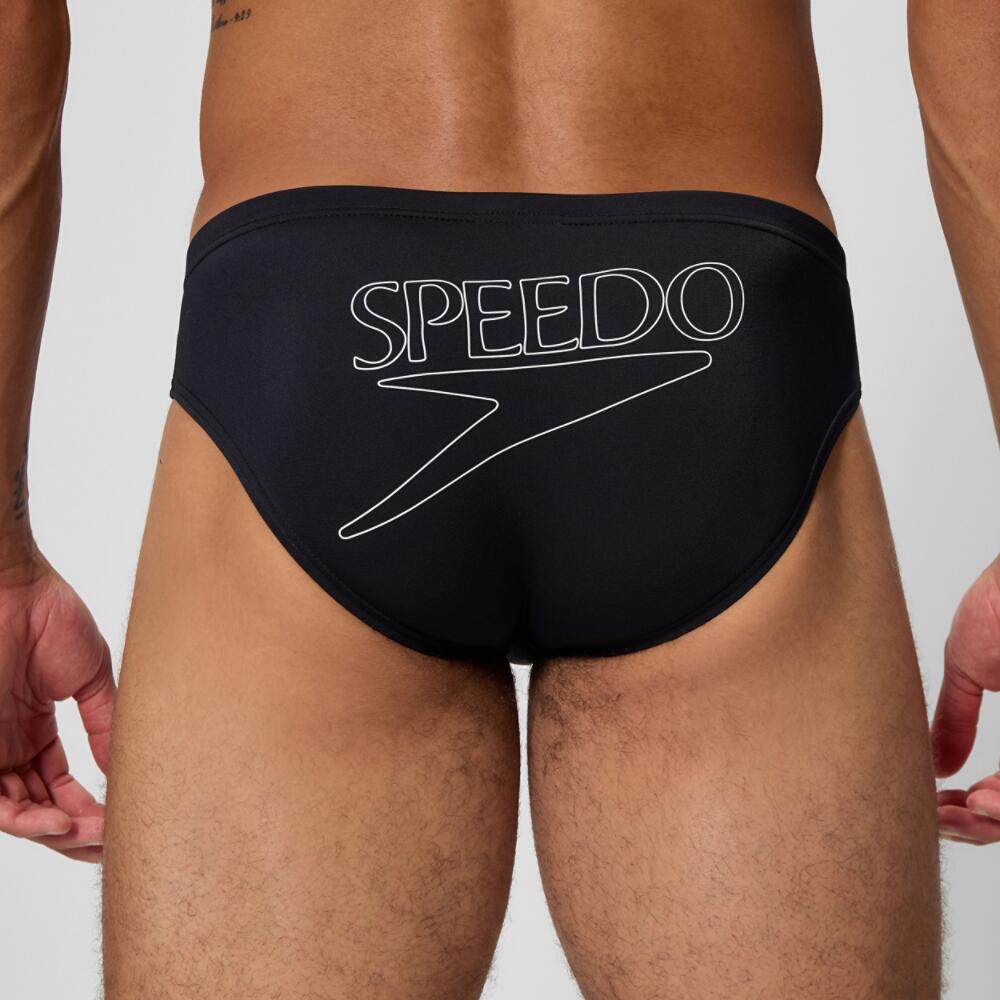 Bañador Diseño Logotipo Grande de Endurance+ para Hombre Negro 4/7