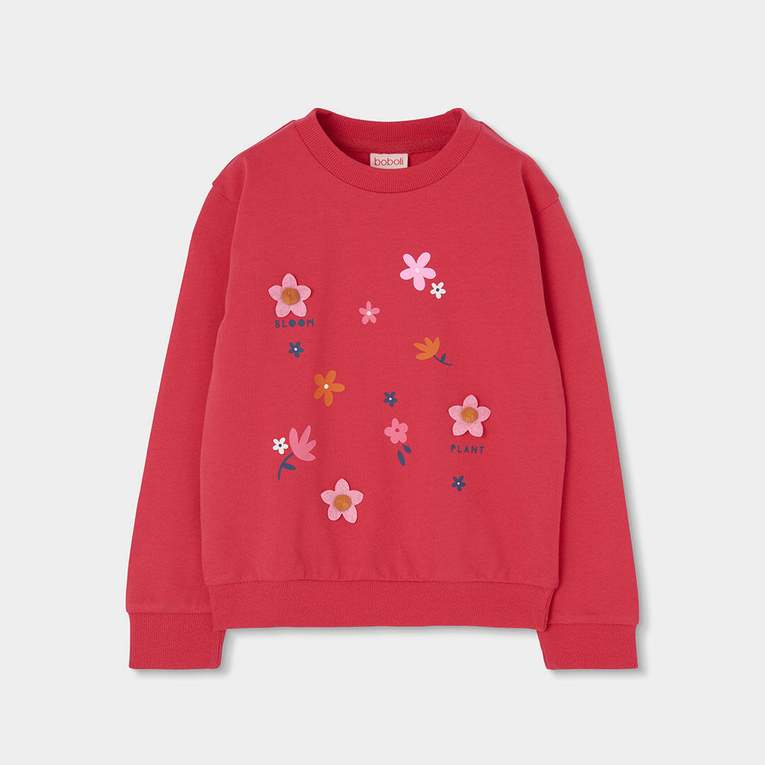 Conjunto de sudadera estampada y pantalón para niña 3/7