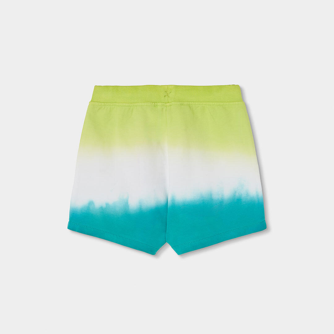 Short de felpa para niña con diseño degradado azul y verde 2/4