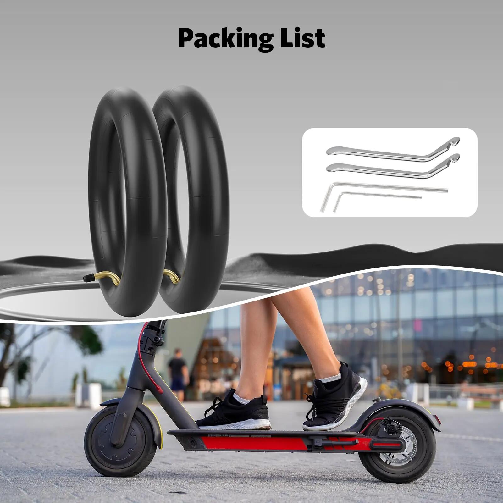 8 1/2x2 Chambre à air pour trottinette électrique Xiaomi avec 2 leviers, 8.5 5/6