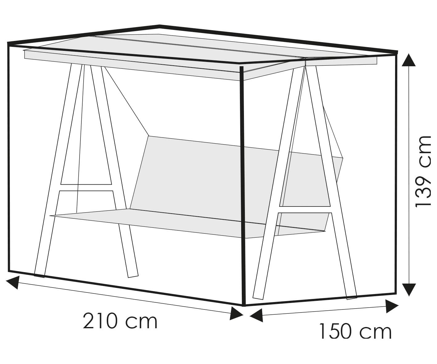 79268 Housse de Protection pour balancelle Transparent 5/7