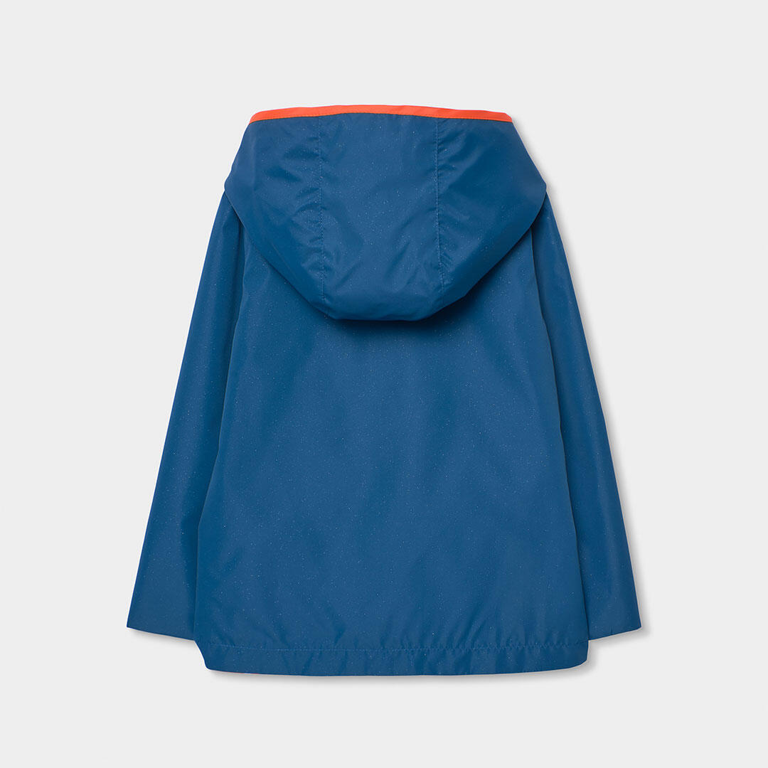 Parka reversible para niña con estampado floral, azul marino 5/7
