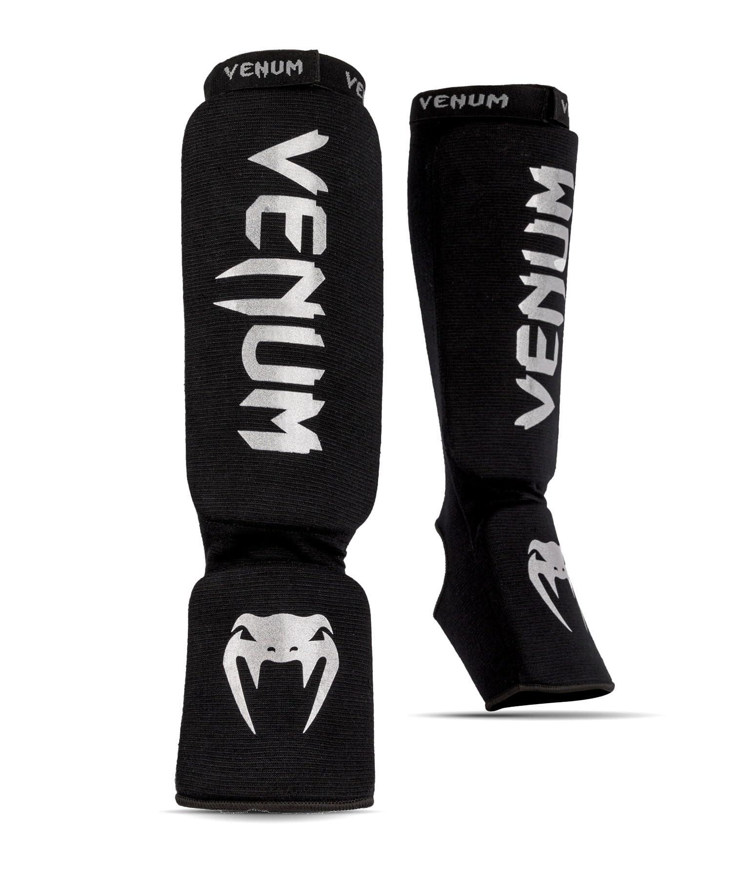 Kontact Shin Guards - Black/Silver - XS 1/4
