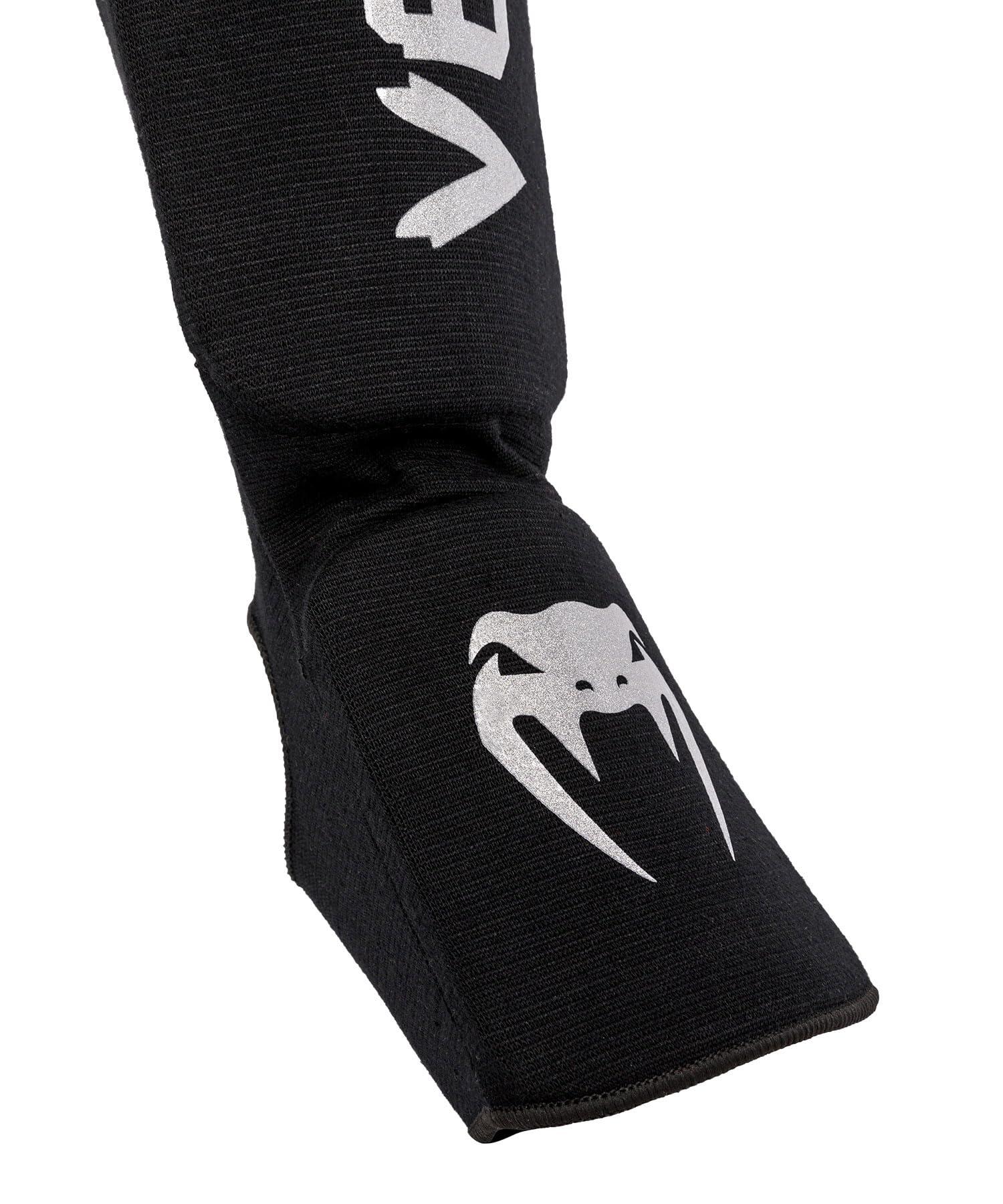 Kontact Shin Guards - Black/Silver - XS 3/4