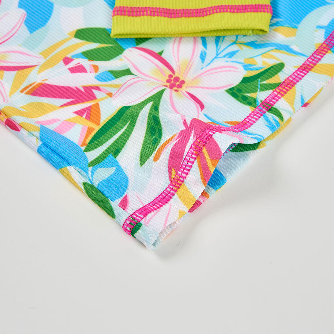 Camiseta de baño de manga larga para niña con protección solar UPF50+ 4/4