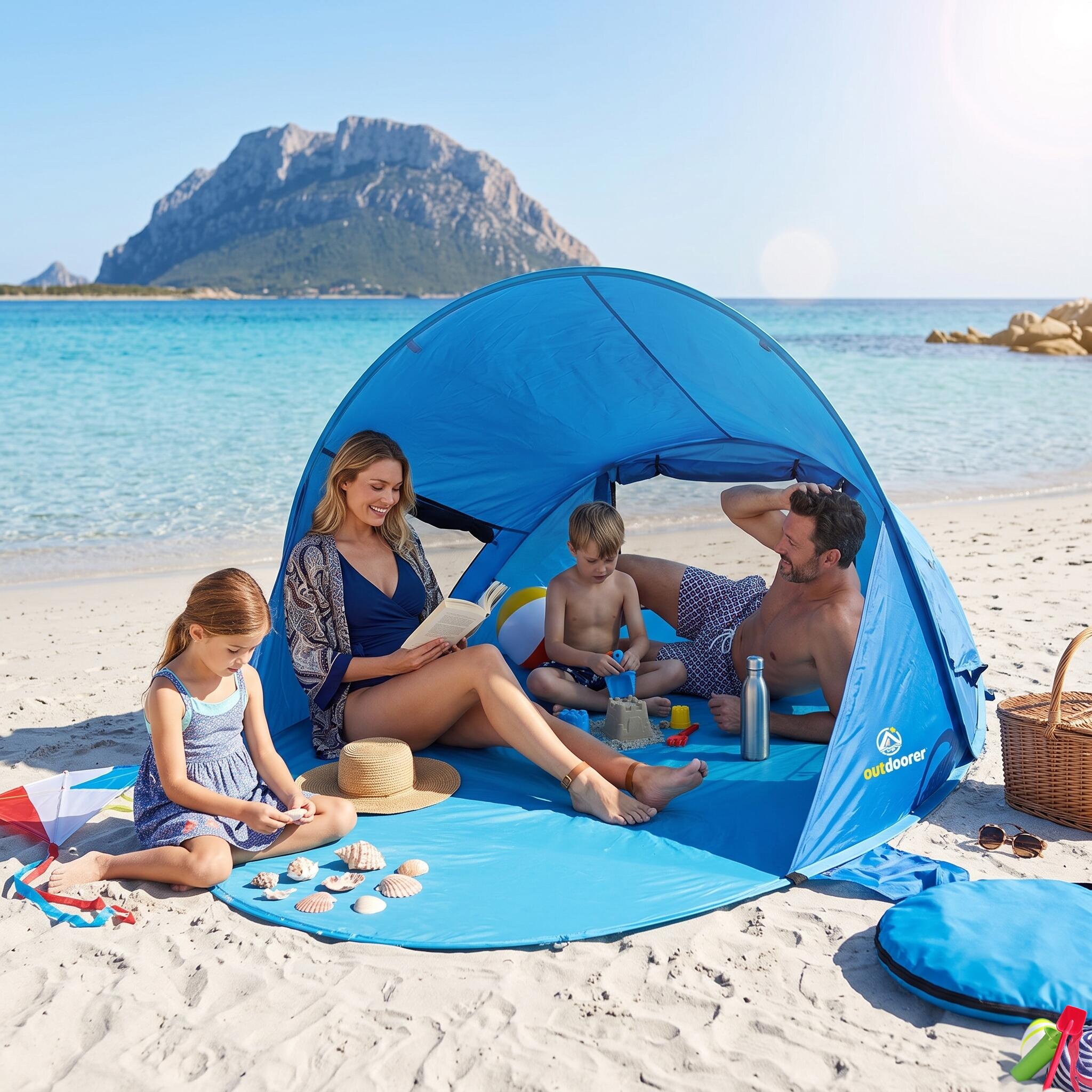 Pop Up Strandmuschel Beach Air - Strandzelt mit Belüftung 3/7