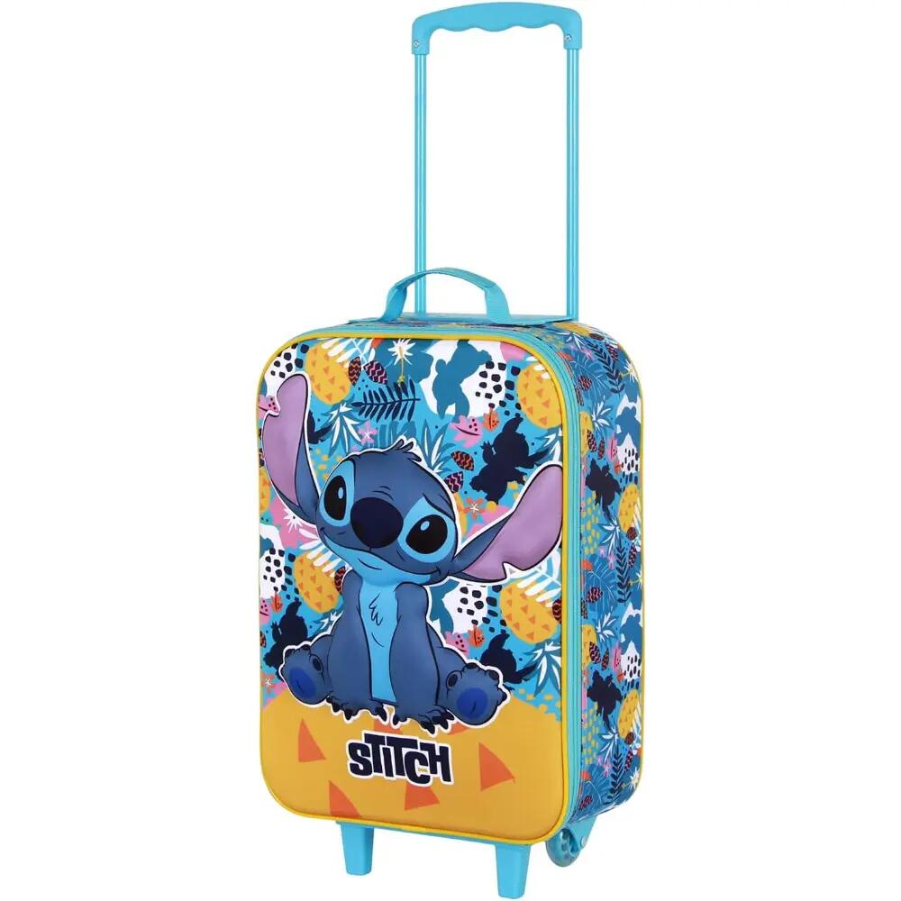Disney Lilo and Stitch Colors Soft 3D Trolley Suitcase, Turquoise