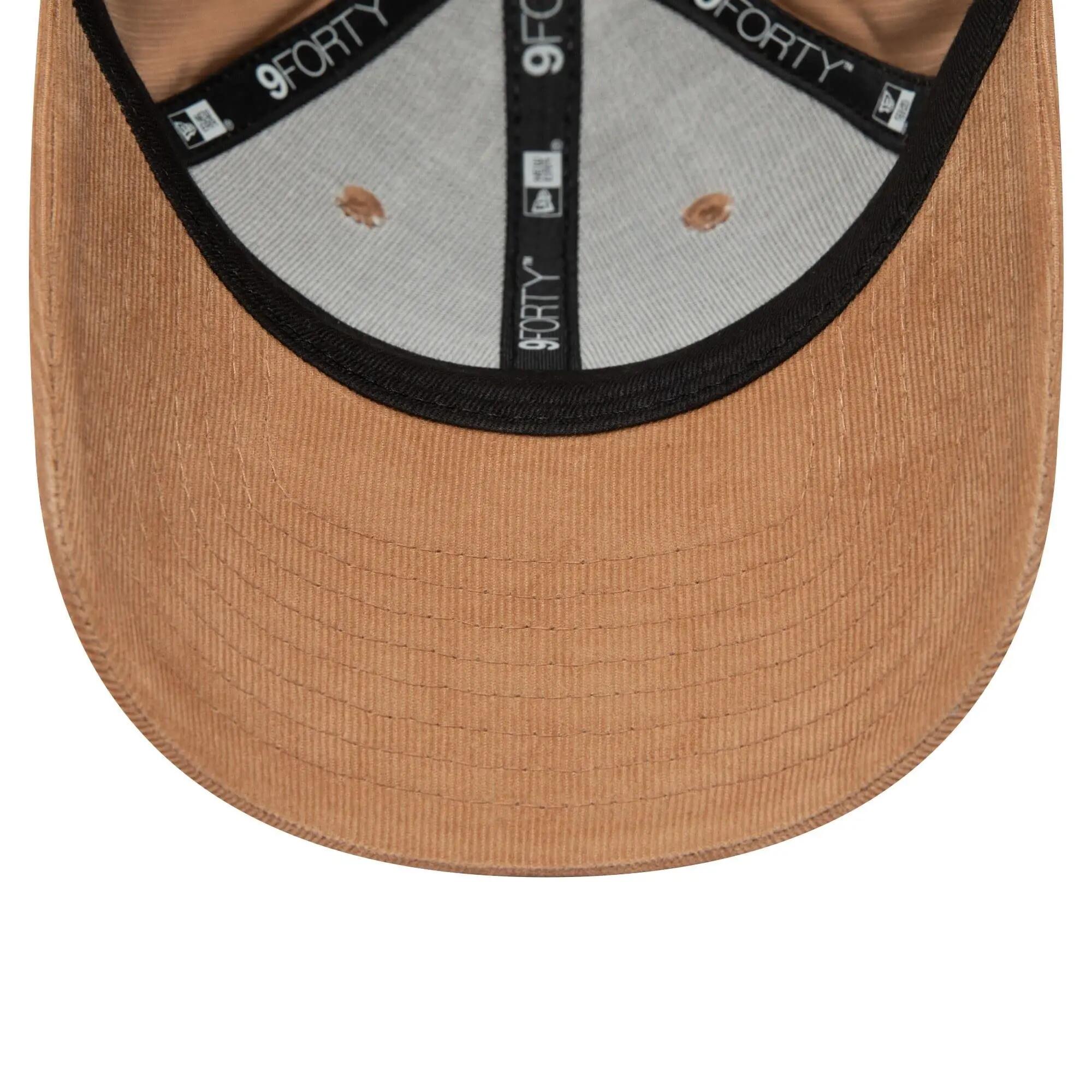 New York Baseball Cap Braun Cord MLB Kappe Strapback-Verschluss Damen Frau 5/5