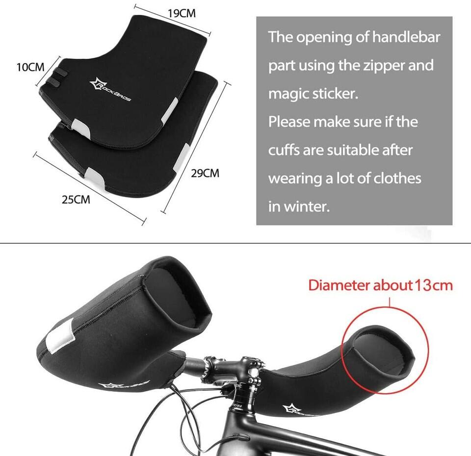 ROCKBROS Fahrrad Lenker Handschuhe Winter Lenkerstulpen 4/5