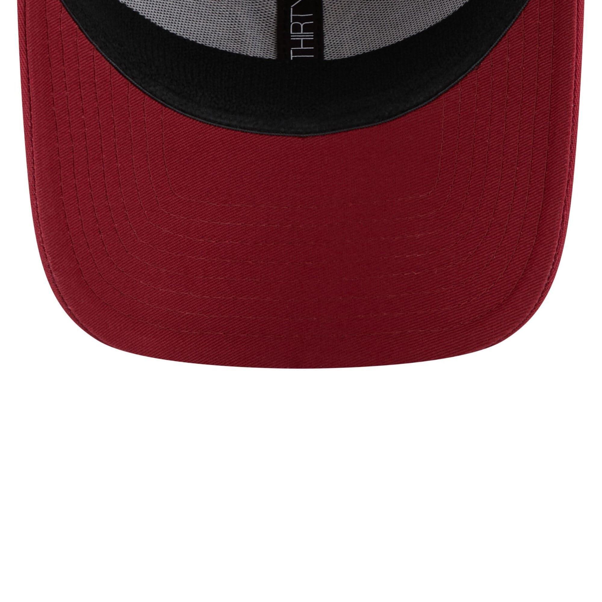 New York MLB Fankappe Rot Teamlogo Baseball Cap NY 39Thirty gebogener Schirm 5/5