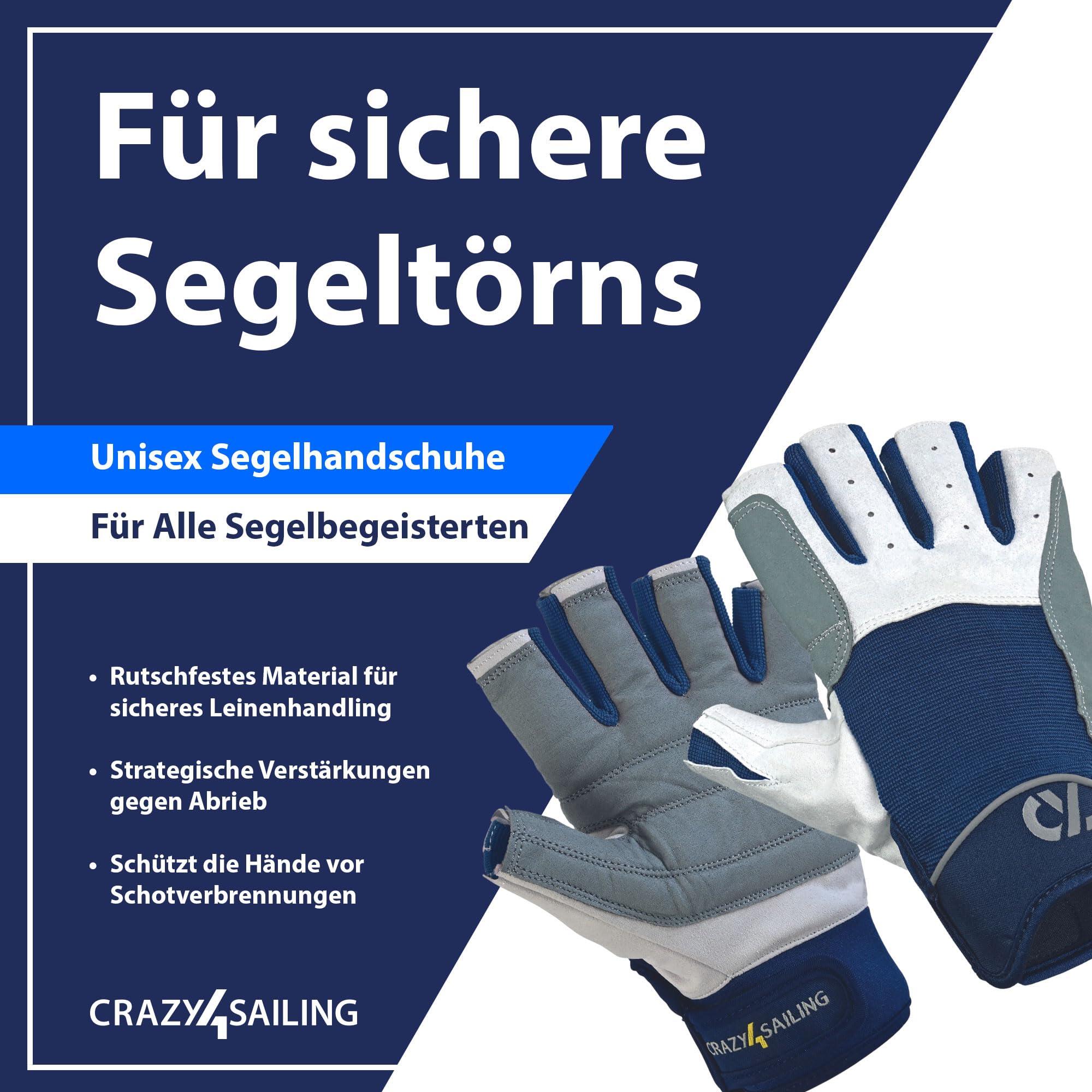 Gants régate - 5 Doigts coupés, Taille:XS, Couleur:Bleu Marine 5/7