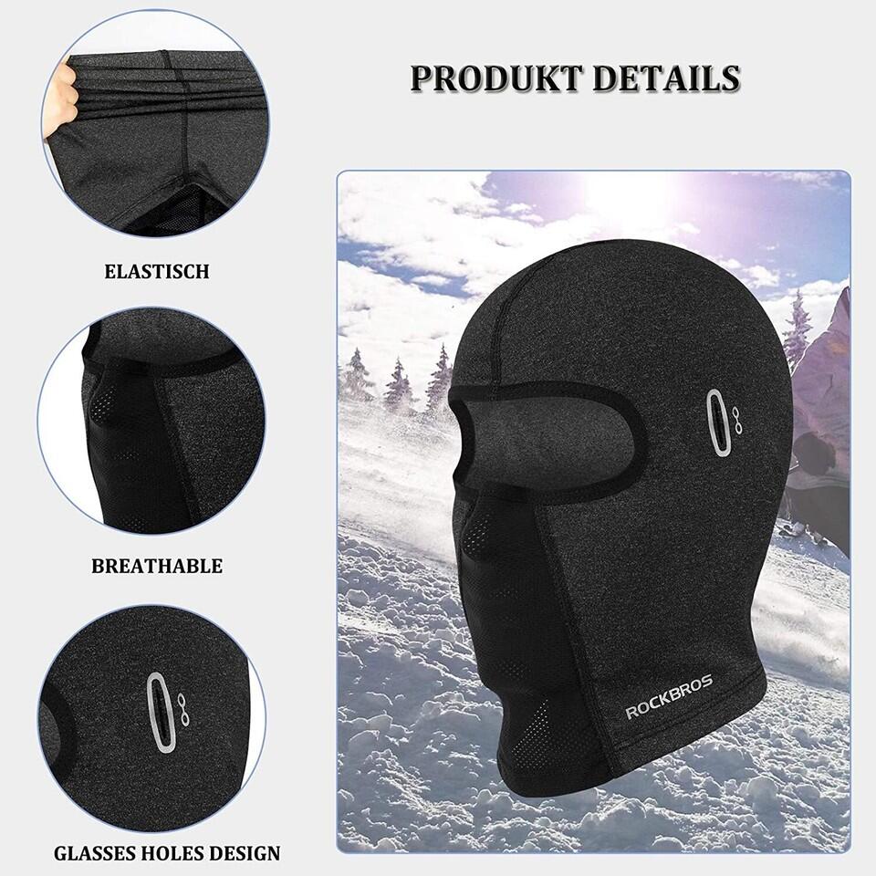 ROCKBROS Gesichtsmaske Sturmhaube Wintermütze Balaclava 2/6