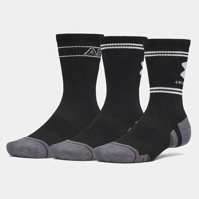 Pack van 3 paar ua performance tech sokken unisex zwart en wit