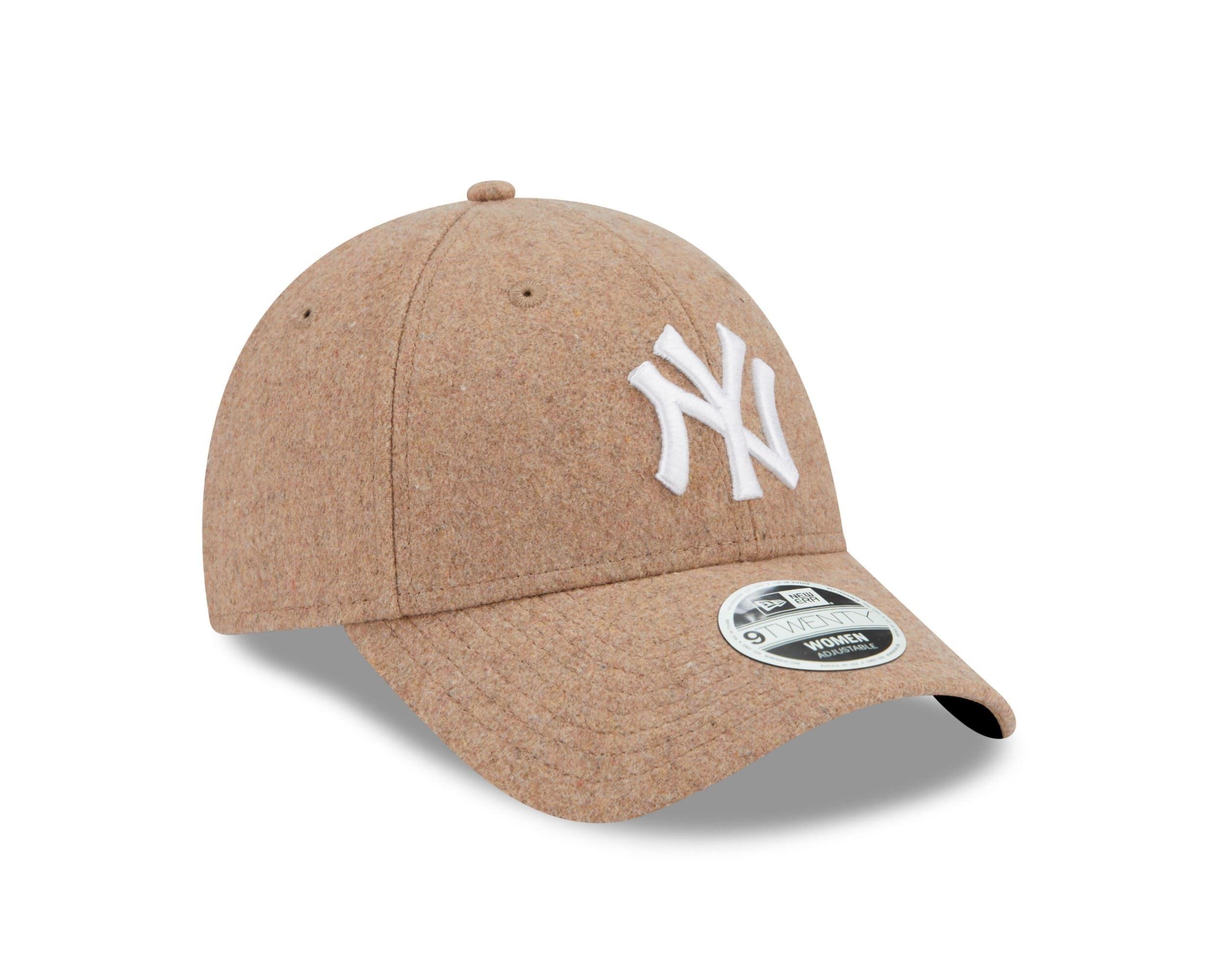 Frauen Cap 9Forty Strapback anpassbar Wolle Grau New York Baseball gebogener 3/5