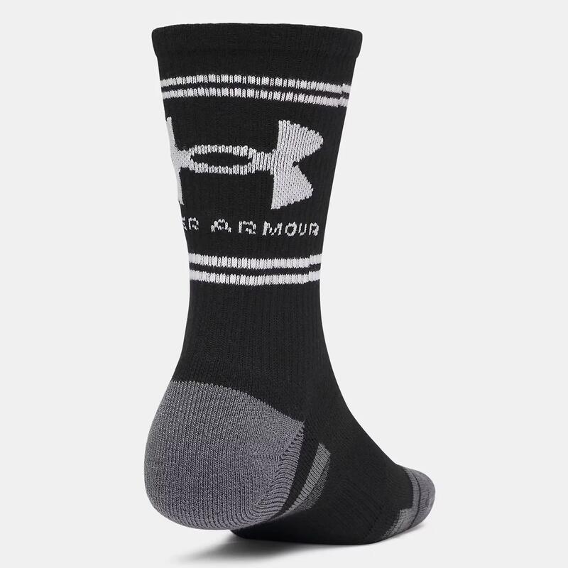 Pachet de 3 perechi de șosete UA Performance Tech Unisex Negru și alb