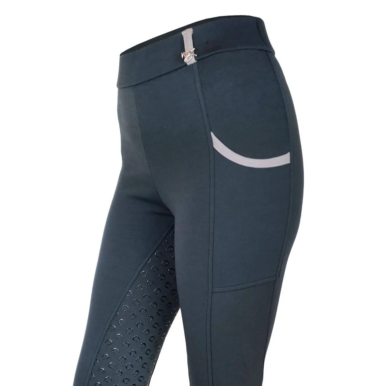 Legging équitation full-grip fille York Margo 4/4