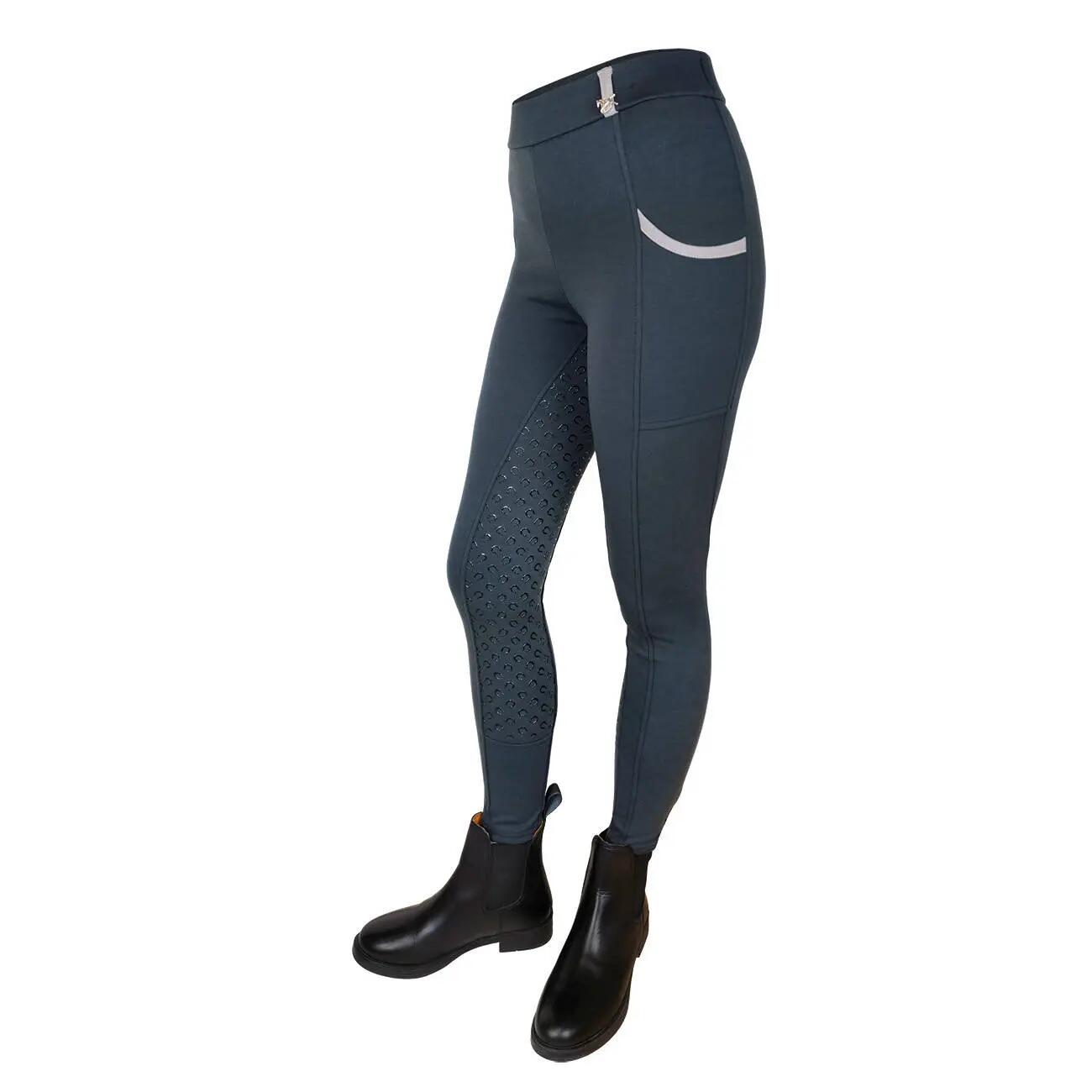 Legging équitation full-grip fille York Margo 3/4