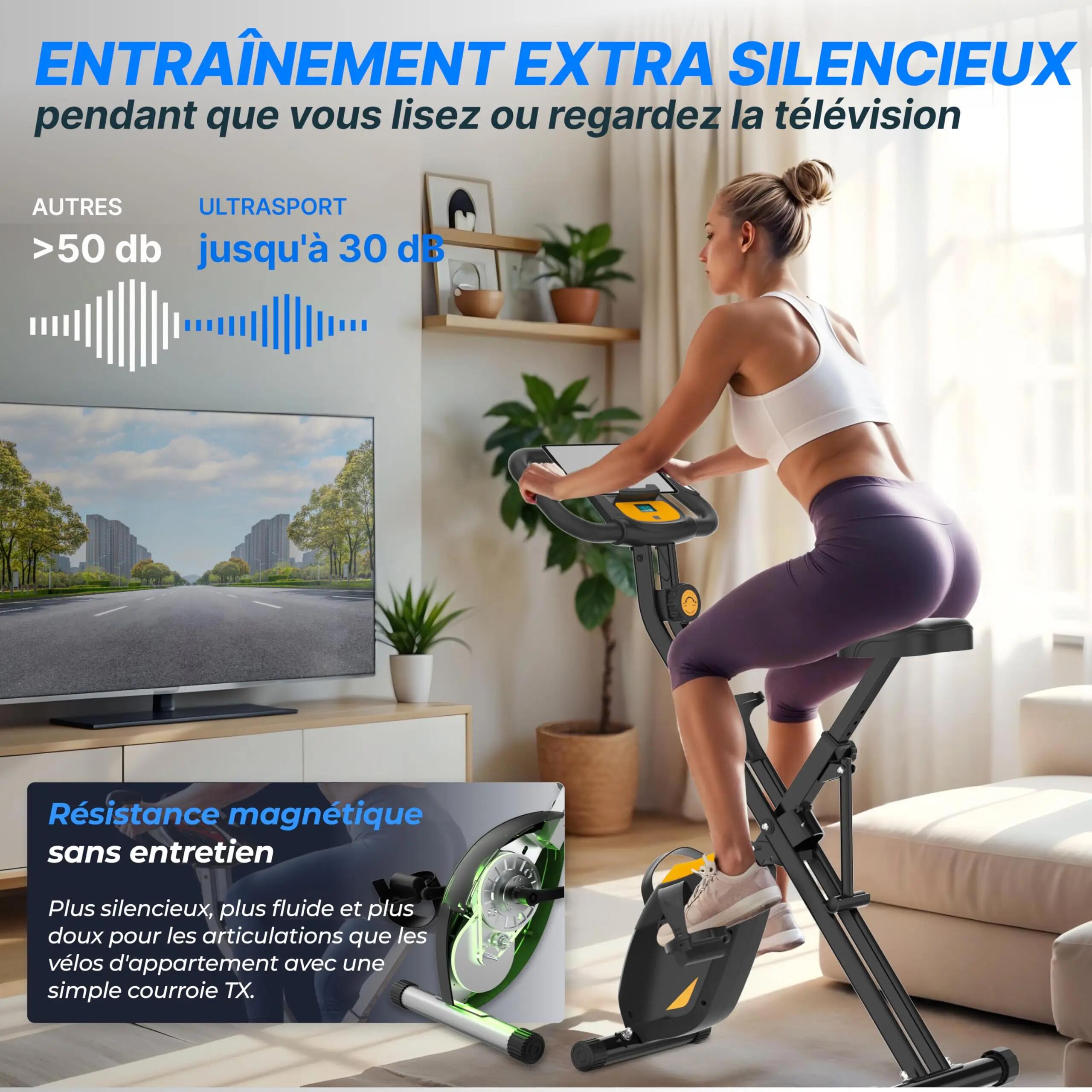 F-Bike Pro Vélo d’Appartement Pliable I Vélos d'Appartement Extra Silencieux 4/7