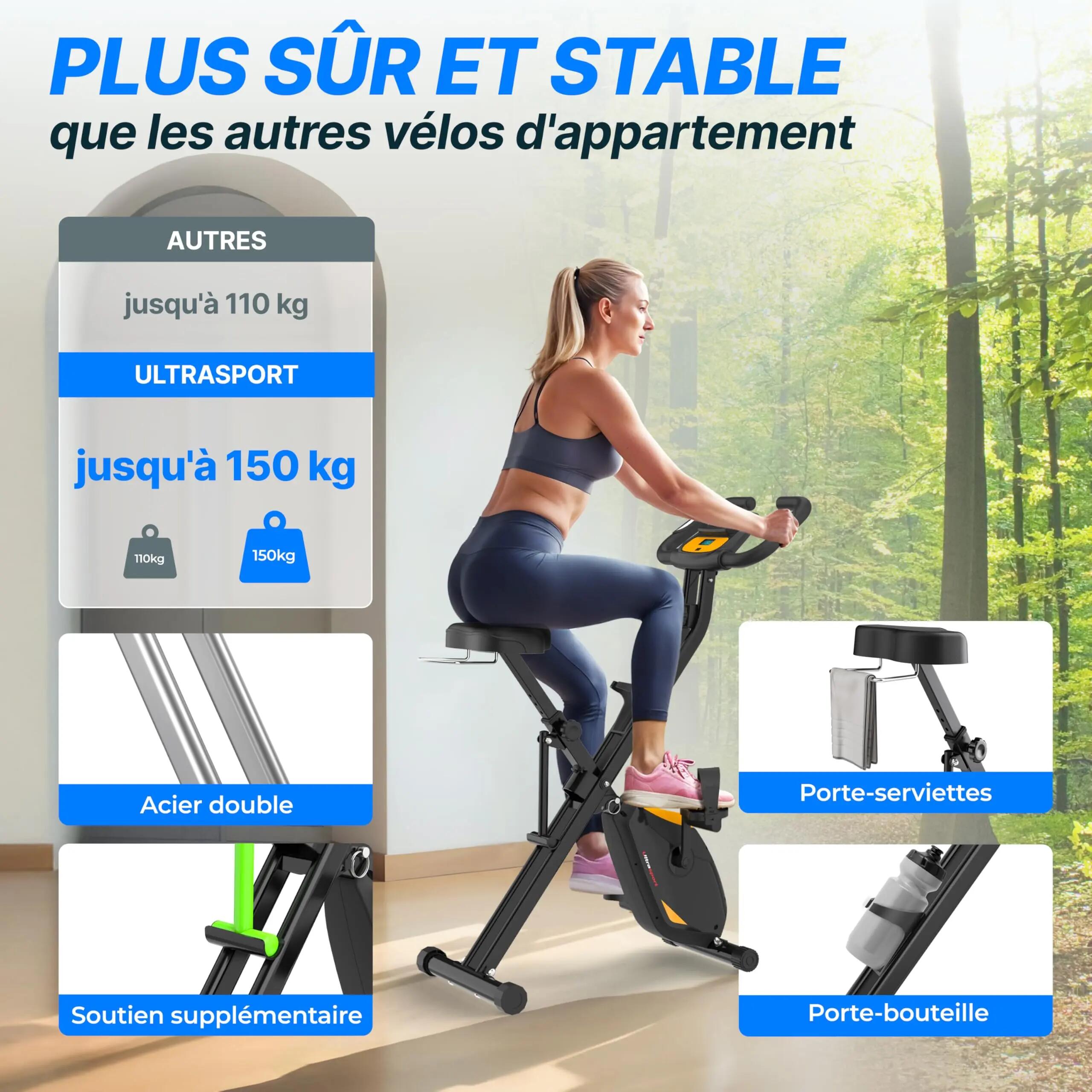 F-Bike Pro Vélo d’Appartement Pliable I Vélos d'Appartement Extra Silencieux 3/7