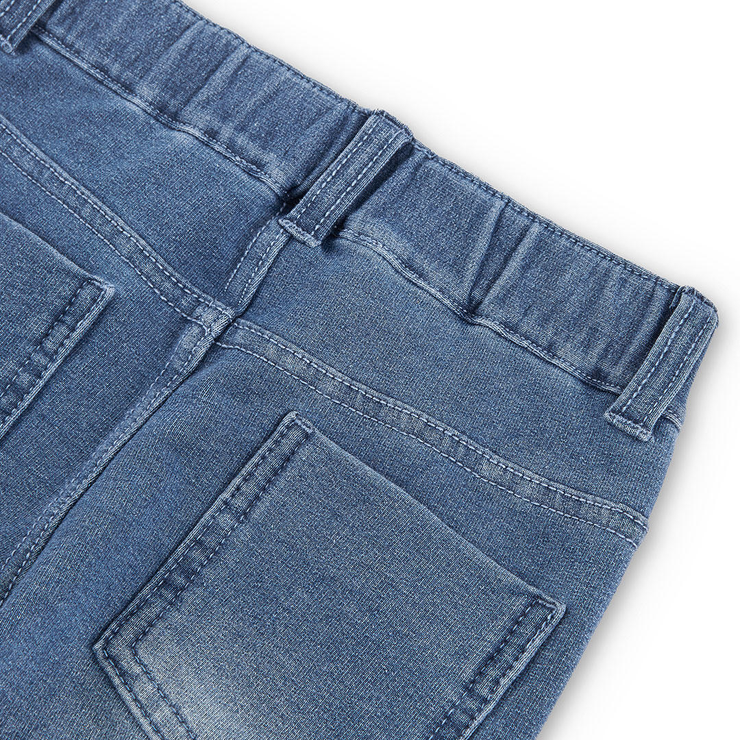 Pantalón de Felpa Denim para Niña Bleach Efecto Vaquero 4/4
