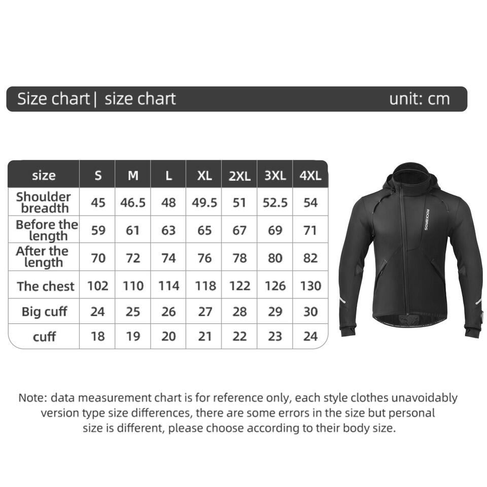 ROCKBROS Winter Jacke Fahrradjacke Warm Softshell Jersey 6/6