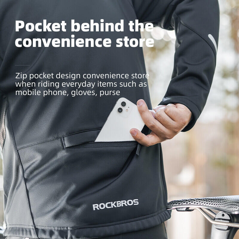 ROCKBROS Winter Jacke Fahrradjacke Warm Softshell Jersey 5/6