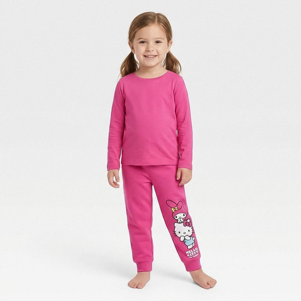 Pantalon long enfant Hello Kitty en French Terry 2 pièces 6/7