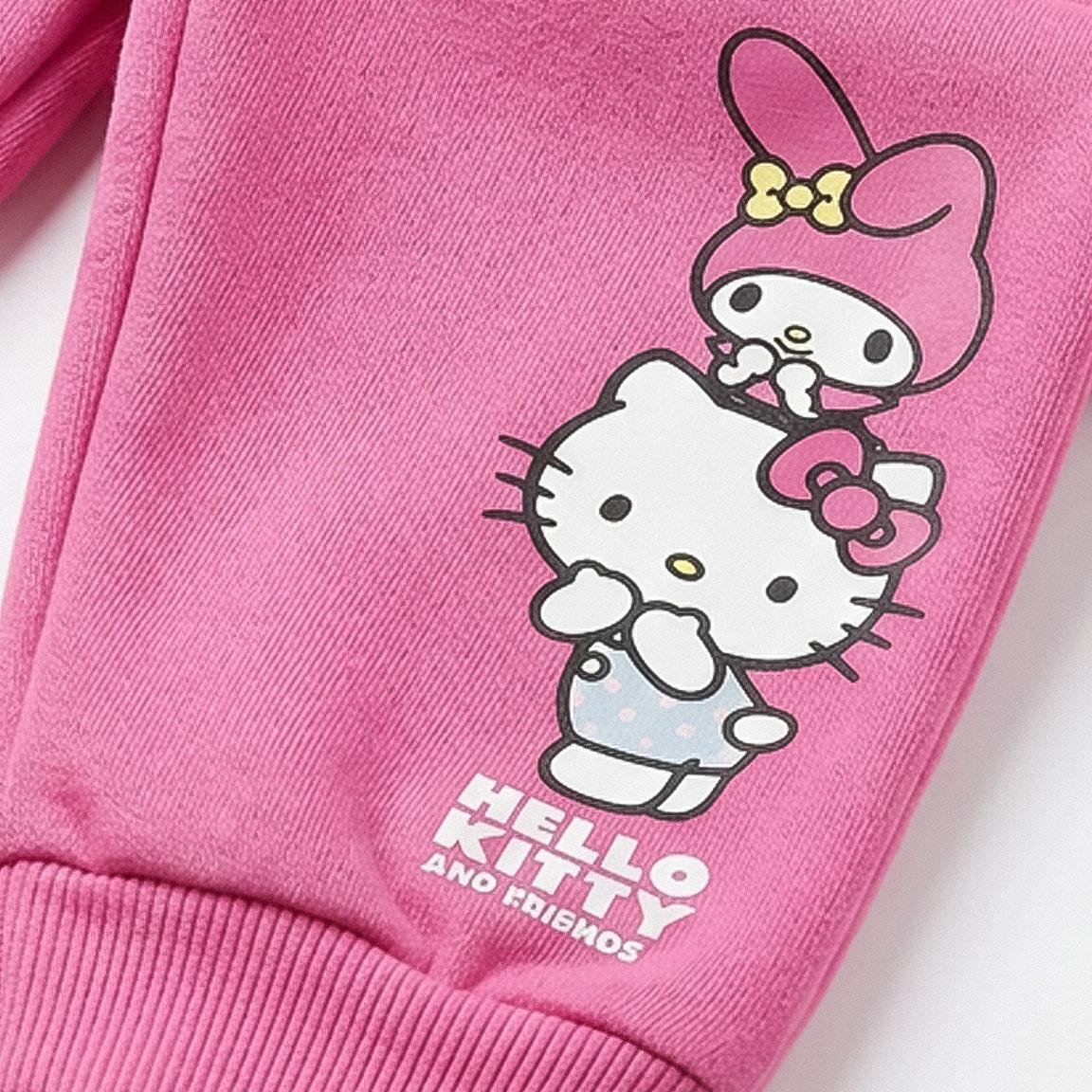 Pantalon long enfant Hello Kitty en French Terry 2 pièces 5/7