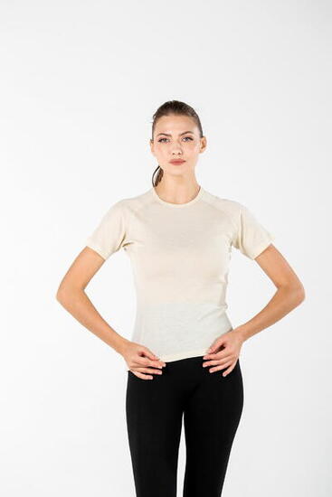 Bise - Koszulka 100% Merino (195 g/m²) M, Ecru