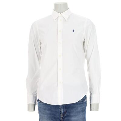 Tweedehands - polo ralph lauren dames klassieke blouse wit - als nieuw