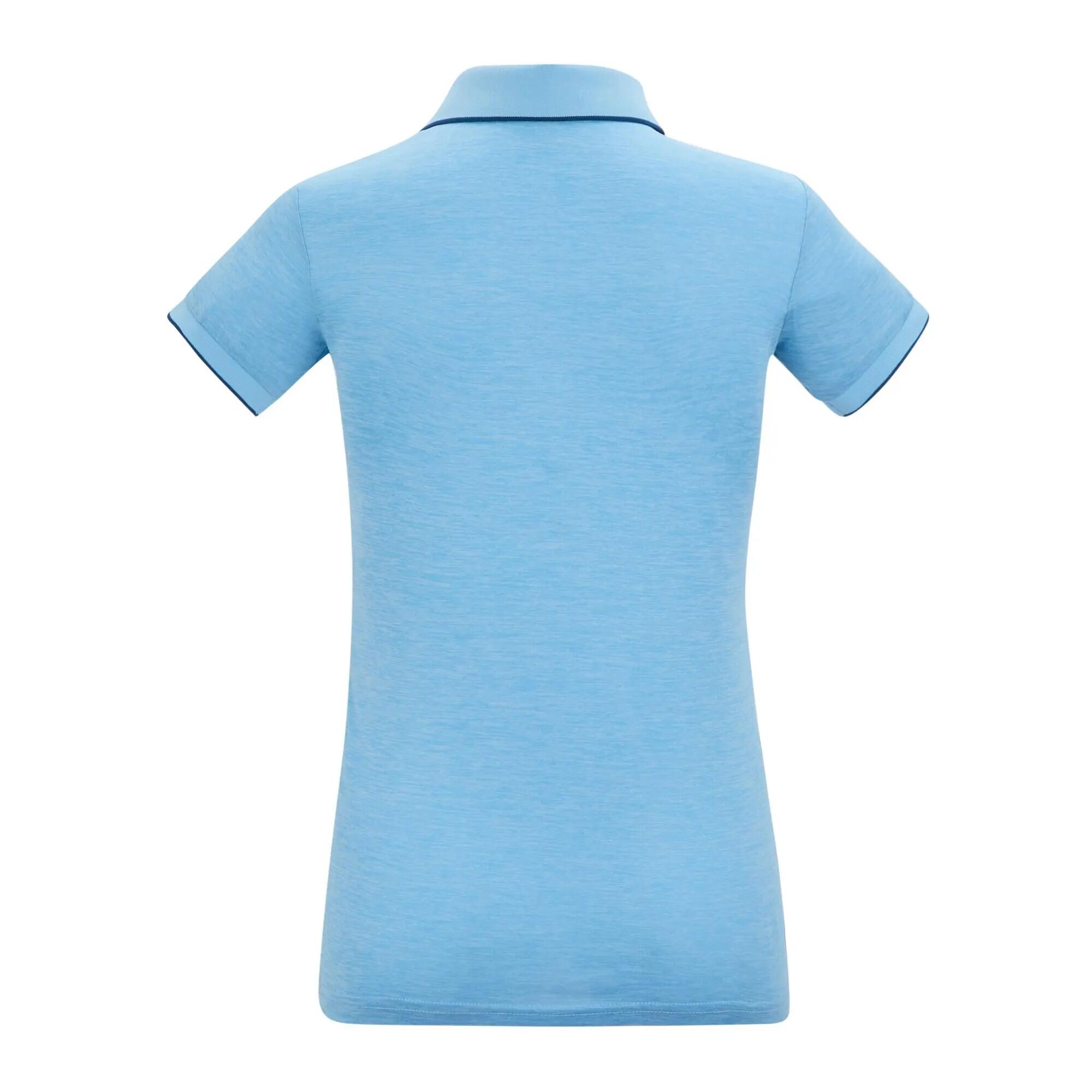 Womens/Ladies Remex II Polo Neck TShirt (Washed Denim) 3/5
