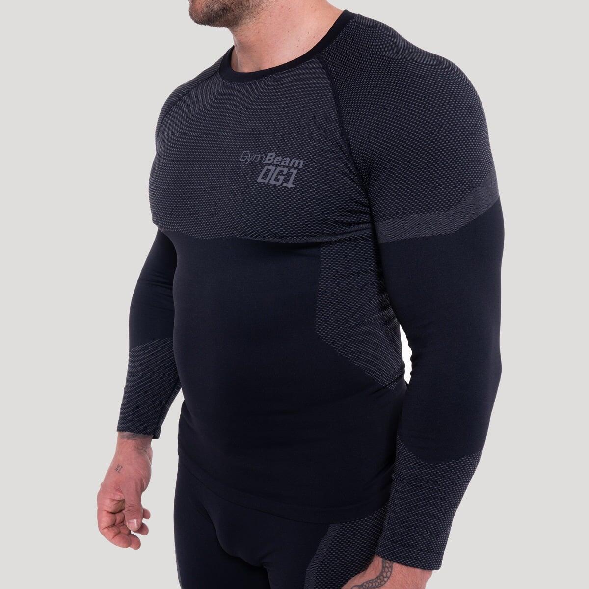 Maglia uomo fitness a maniche lunghe senza cuciture OG1 2/7