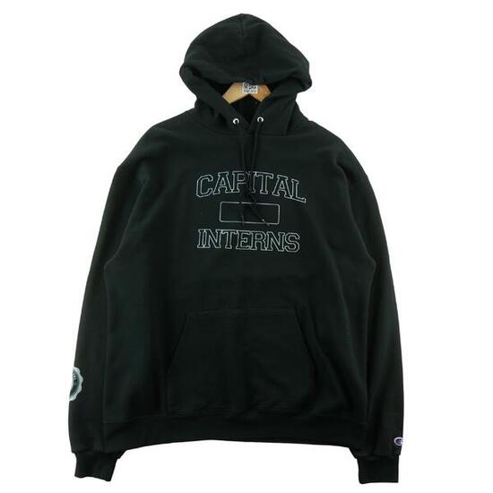 Refurbished - Champion Herren Kapuzenpullover Schwarz - Wie neu
