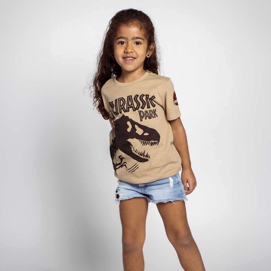 T-shirt enfant Manches Courtes Jurassic Park Marron 4/6