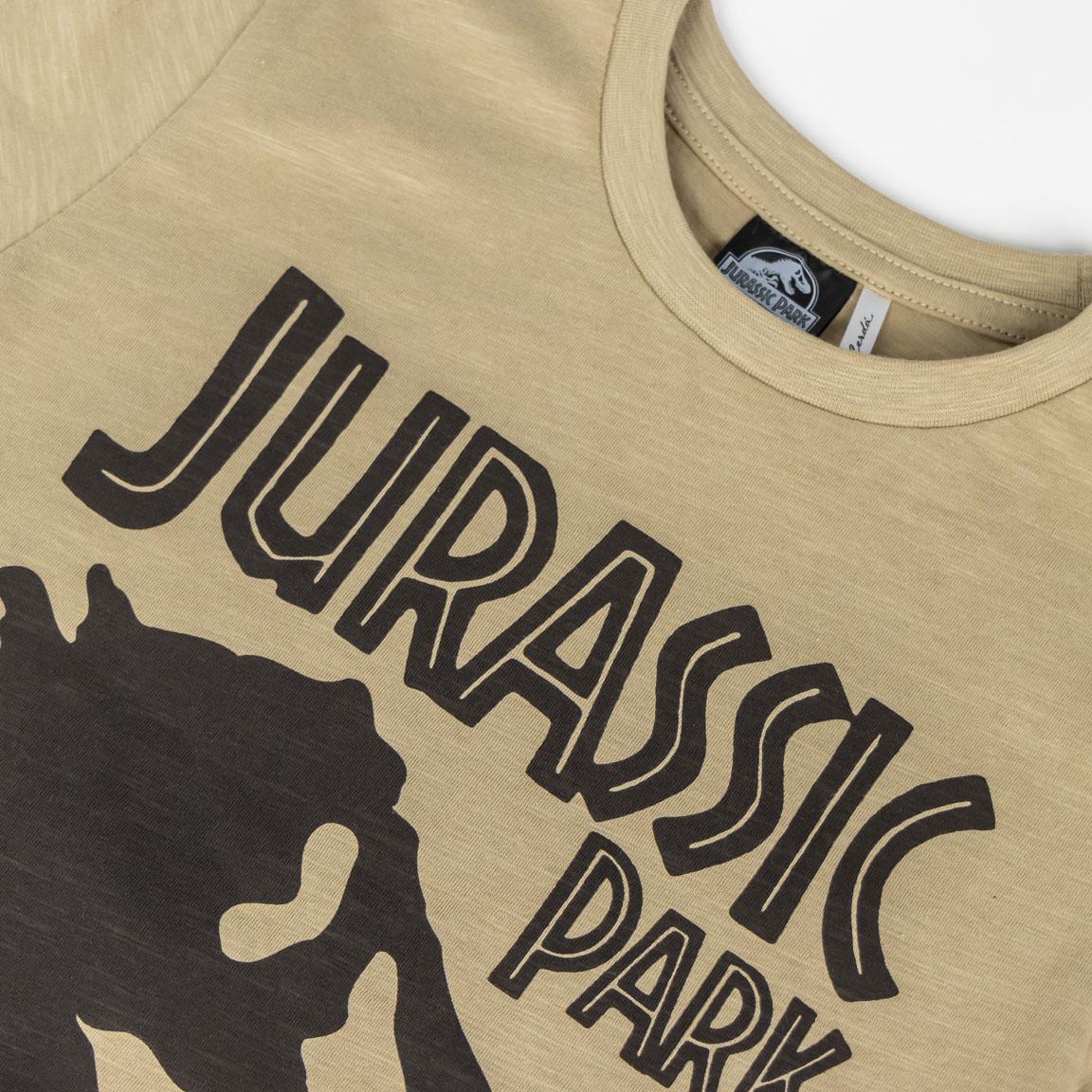 T-shirt enfant Manches Courtes Jurassic Park Marron 3/6