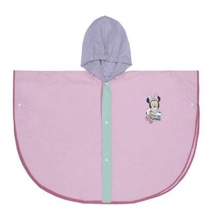 Regenponcho Minnie mit Kapuze für Kinder Lila