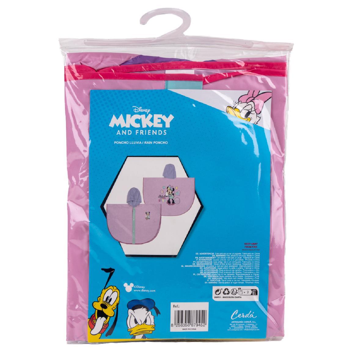 Poncho imperméable Minnie à capuche enfant Lilas 7/7