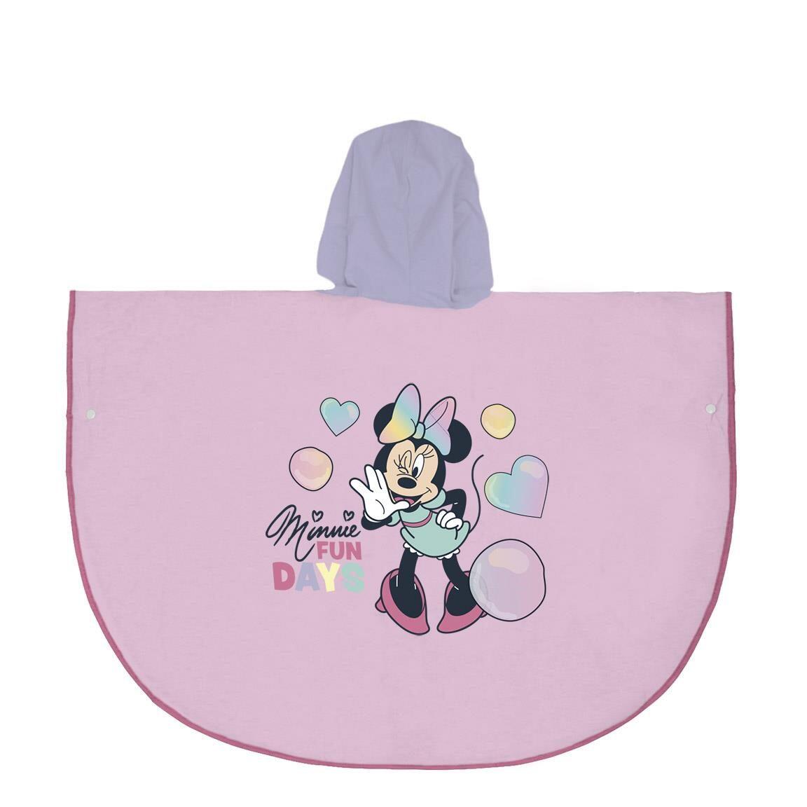 Poncho imperméable Minnie à capuche enfant Lilas 2/7