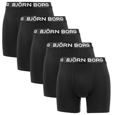 Multi-sport heren sports 5-pack microfiber boxers zwart