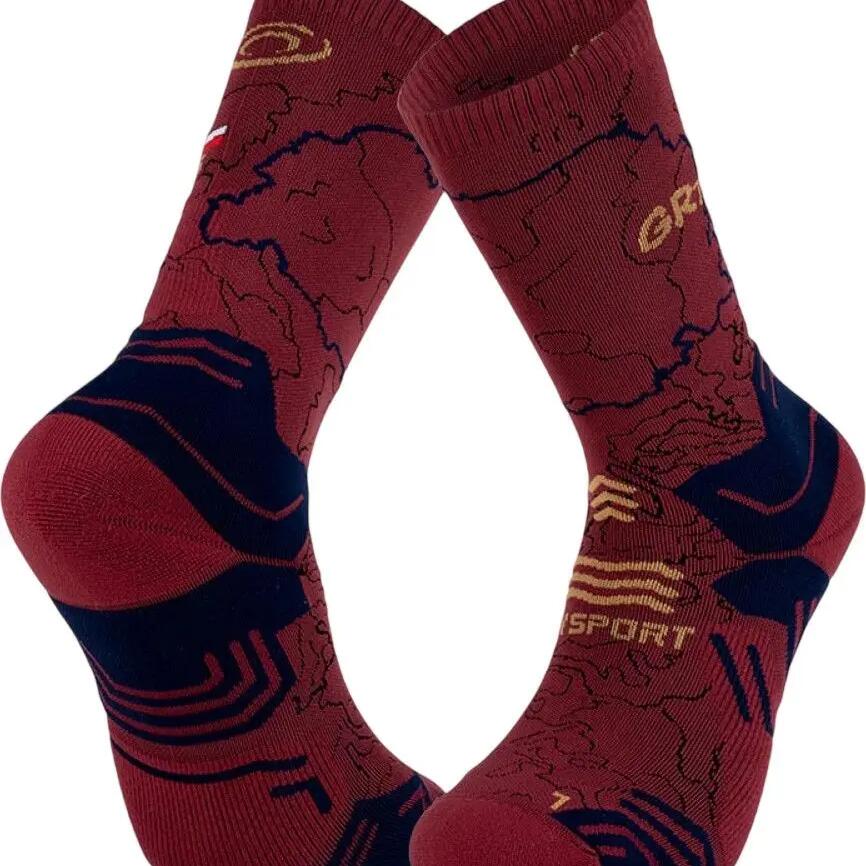 BV Sport Trek Collector GR75 High-Top Socks - Red/Blue
