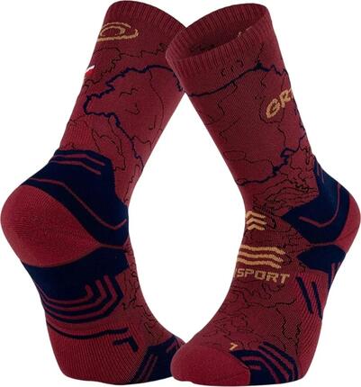 BV Sport Trek Collector GR75 hoge sokken, rood/blauw